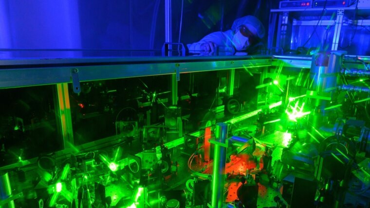 High-power laser system YETI-40 in one of the nonlinear optics labs