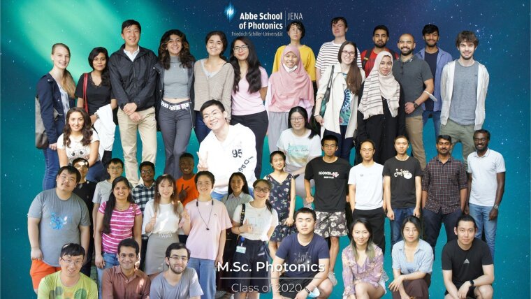A fuse group picture of M.Sc. Photonics Class of 2020