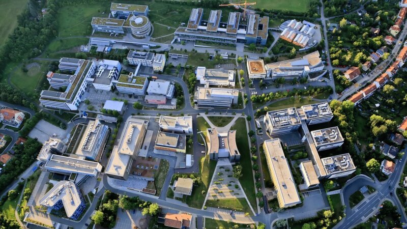 placeholder image — Aerial view on the Beutenberg Science Campus in Jena.