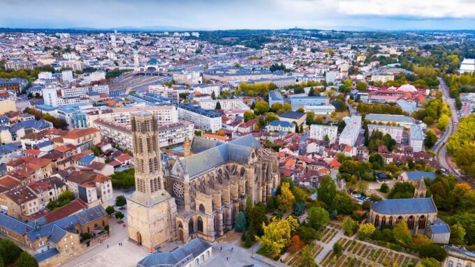 City Center of Limoges, France.