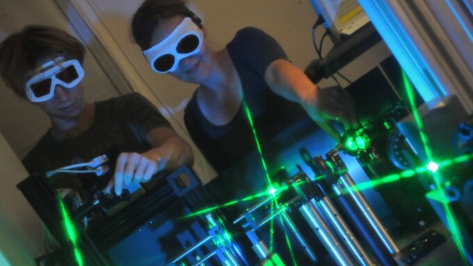 Laser lab setup.