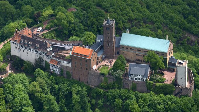 World heritage medieval Wartburg close to Eisenach.