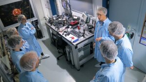 Prof. Malte Kaluza in the POLARIS laser lab.